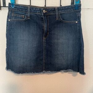 Just Black Blue Mini Skirt Casual Frayed